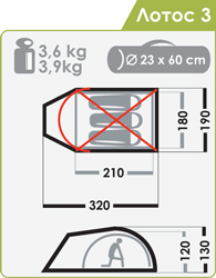 Палатка Normal Лотос 3