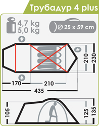 Палатка Normal Трубадур 4 plus